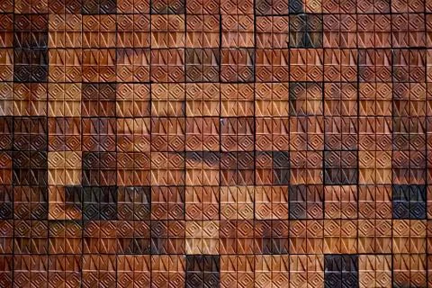 Wall clay mosaic tile pattern for building decoration abstract for background Foto stock
