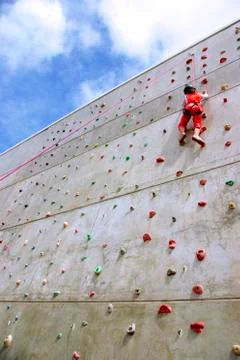 Wall climbing Stock Photos