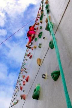 Wall climbing Stock Photos