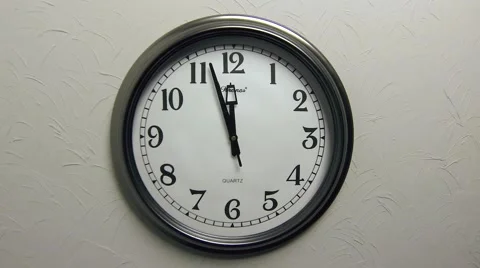 Wall Clock 12 Hour timelaps Stock Footage 50155772
