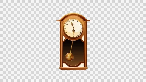 Wall Clock 12 Hours Alpha 動画素材 276682529