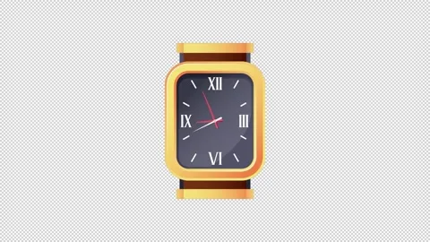 Wall Clock 12 Hours with minimal animation interface Alpha Channel 動画素材 276683144