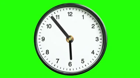 Wall clock  24 hours Time Lapse Green Screen Transparent Background 120 Stock Footage 139836861