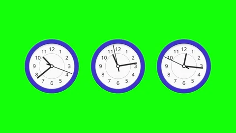 Wall Clock 3clock Stock Footage 337484184