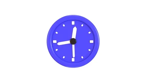 Wall clock 3d icon animation concept of time management icon animation 3d render Stock Footage 312102398