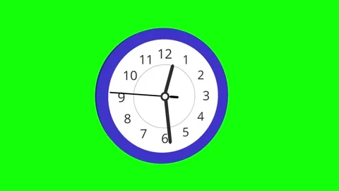 Wall clock 3d turn Stock Footage 337484187