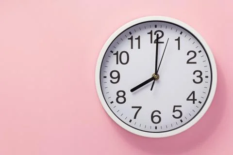 Wall clock at abstract background Stock Photos