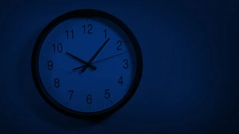 Wall Clock After 10 At Night Stock Footage 340568078