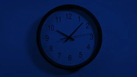 Wall Clock After Ten At Night Stock Footage 337498720