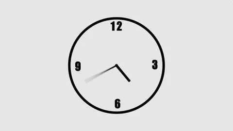 Wall Clock animation. Animated clock icon isolated on transparent background. Al 스톡 동영상 171374248