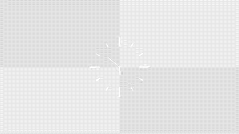 Wall Clock animation. Animated clock icon isolated on transparent background. Stock Footage 218602014
