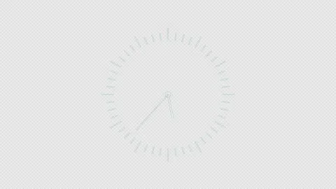 Wall Clock animation. Animated clock icon isolated on transparent background. Stock Footage 233583836
