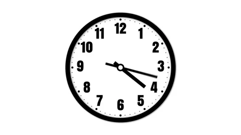 Wall Clock animation. Animated Stock Footage 321680394