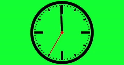 Wall Clock animation with ticking second hand, the last 30 seconds until 12 Stock Footage 164290456