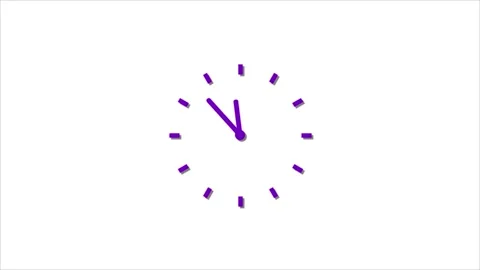 Wall clock animation on white background. Stock Footage 299522762