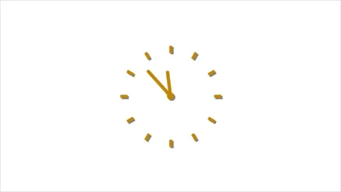 Wall clock animation on white background. Stock Footage 299522791