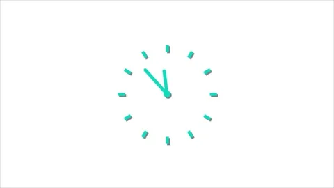 Wall clock animation on white background. Stock Footage 299522831