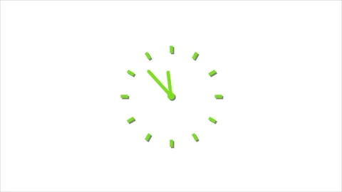 Wall clock animation on white background. Stock Footage 299522867