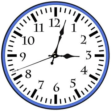 Wall Clock with Arrows Stock Illustration