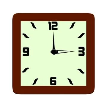 Wall clock beautiful illustration Stock Illustration