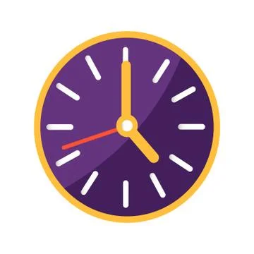 Wall Clock with Big and Small Arrows on Clockface 스톡 일러스트
