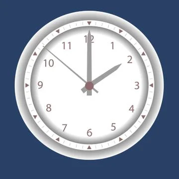 Wall clock. Clock icon in flat style Stock Illustration