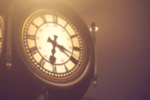 Wall clock closeup. Selective focus. 写真素材