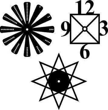 Wall clock Decorative vector panel for cnc cutting. for interior partition Stock Illustration