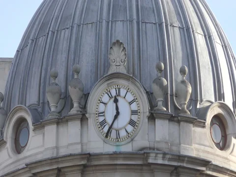 Wall clock on the dome. Stock Footage 72923825