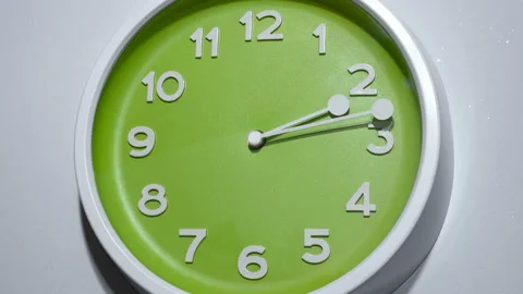 Wall clock face timelapse,time flowing fast concept,analog clock motion Stock Footage 164332016