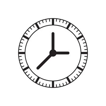 Wall clock face vector illustration icon for time keeping Stock Illustration