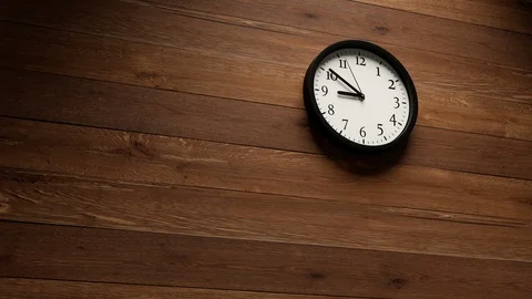 Wall Clock Fast Moving Stock Footage
