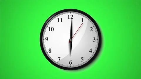 Wall Clock with First 30 seconds of 6 o'clock Stock-Footage 326629104