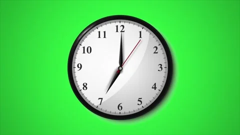 Wall Clock with First 30 seconds of 7 o'clock Stock Footage 326629167