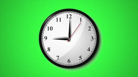 Wall Clock with First 30 seconds of 9 o'clock Video stock 326629437