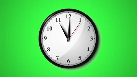 Wall Clock with First 30 seconds of 11 o'clock Stock Footage 326629576