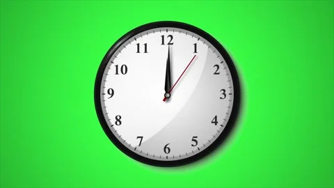 Wall Clock with First 30 seconds of 12 o'clock Video stock 326631538