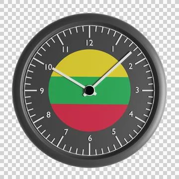 Wall clock with the flag of Aero Illustrazione stock