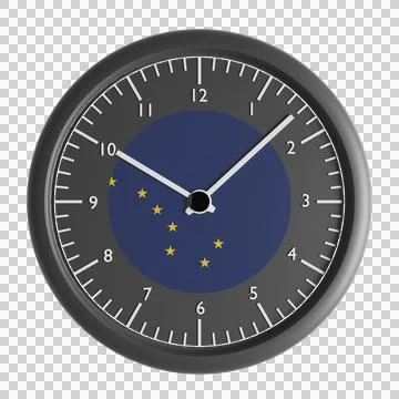 Wall clock with the flag of Alaska Stock Illustration