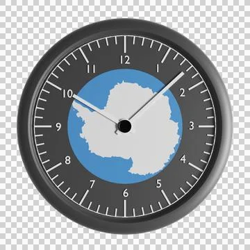 Wall clock with the flag of Antarctica Illustrazione stock