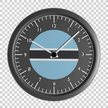 Wall clock with the flag of Botswana Illustrazione stock