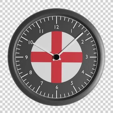 Wall clock with the flag of England 库存插图