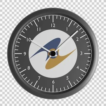 Wall clock with the flag of Eurasian Economic Union Stock Illustration