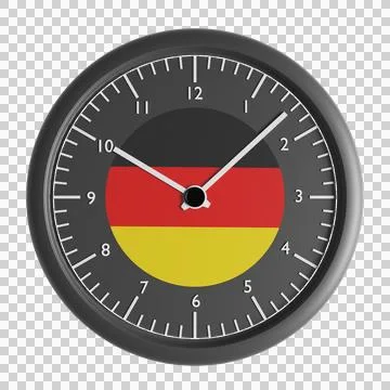 Wall clock with the flag of Germany Stock Illustration