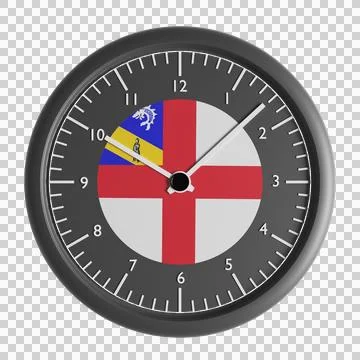 Wall clock with the flag of Herm Stock Illustration