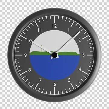 Wall clock with the flag of Navassa Island Stock Illustration