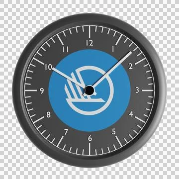 Wall clock with the flag of Nordic Council Illustrazione stock