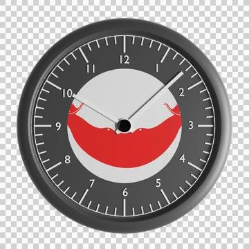 Wall clock with the flag of Rapa Nui Chile Illustrazione stock