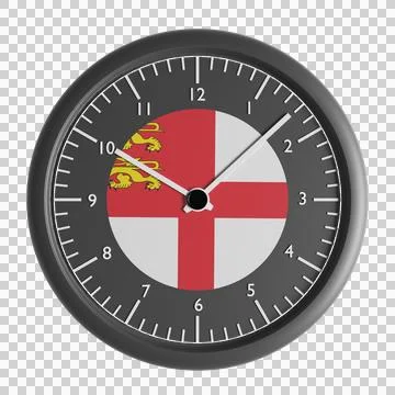 Wall clock with the flag of Sark Stock Illustration