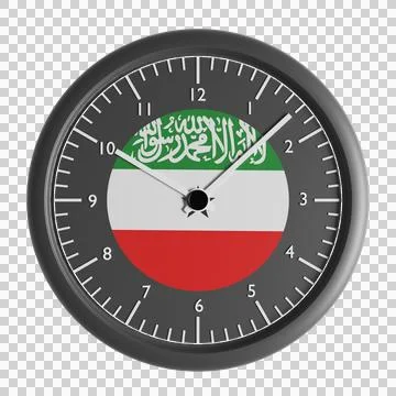 Wall clock with the flag of Somaliland Stock Illustration